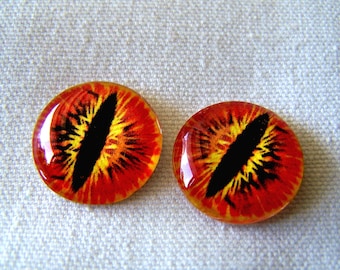 cabochon glass eyes 18mm cabochons reptile eyes