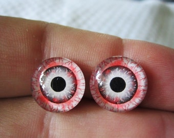 Ojos de cristal de zombi de 14 mm: Arte y manualidades espeluznantes para Halloween
