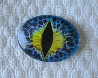 Glass eye-Raptor eye-dragon eye-30x40mm cabochon-oval cabochon-dinosaur eye