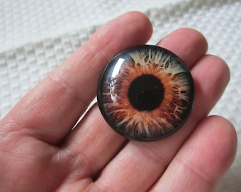 Cabochon à oeillet en verre 40 mm : suspension fantasmagorique