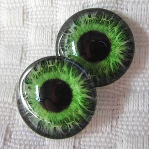 16mm glass eyes-glass eye cabochons-eyes for sculpture and jewelry-weird doll eyes