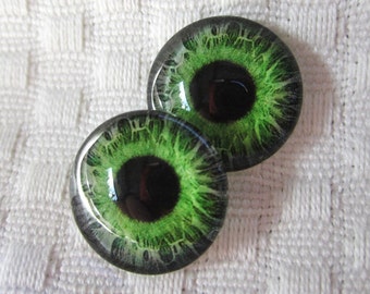 16mm glass eyes-glass eye cabochons-eyes for sculpture and jewelry-weird doll eyes