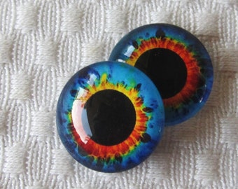 Glass eyes-20mm-18mm-16mm-14mm-12mm- Eyes for dolls and sculpture