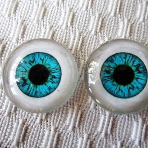 Doll eyes glass eyes for jewelry or sculpture 20mm cabochons