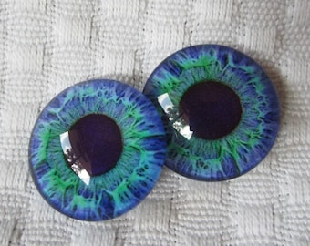 Two Glass eyes- 20mm cabochons