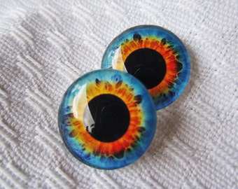 Animal glass eyes for  sculptures dolls or altered art