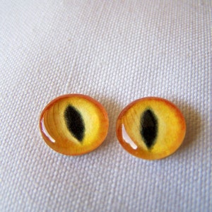Glass cat eyes 12mm cabochons for jewelry or sculpture image 2