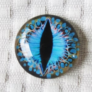 25mm Blue Dragon Glass Eye Cabochon: Jewelry or Crafts