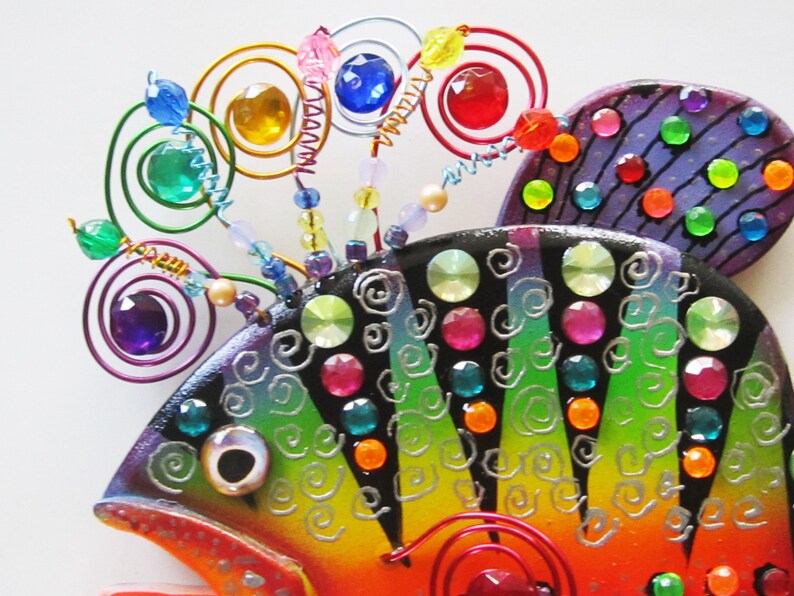 Wood Fish Wall Art Sculpture Etsy