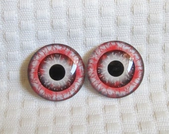 Zombie Glass eyes-20mm-18mm-16mm-14mm-12mm- Eyes for dolls and sculpture