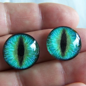 Glass eyes for jewelry making 20mm cabochons