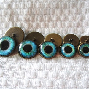 Sew on Glass eyes-Plushie glass eyes-Doll eyes-20mm-18mm-16mm-14mm-12mm- glass loop backed eyes-glass cat eyes