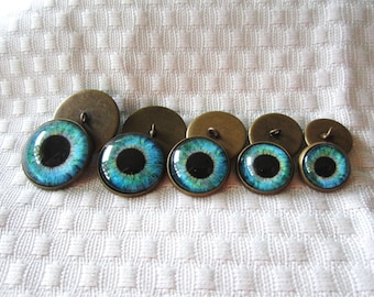 Handmade Sew-On Glass Eyes: Plushie Doll Eyes (20mm-12mm)