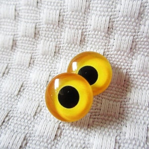 Owl glass eyes12mm cabochons for sculpture and crafts