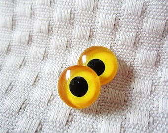 Owl glass eyes12mm cabochons for sculpture and crafts