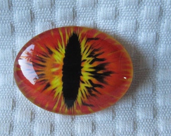 Glass eye-Raptor eye-dragon eye-30x40mm cabochon-oval cabochon-dinosaur eye