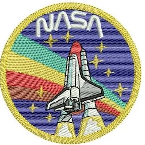 NASA Embroidered Patch/Iron-On Patch/Science Badge/Astronaut/Stars Planets/Solar System/Space Missions/Embroidered Applique for Clothing