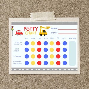 トイレトレーニング用印刷物 | 幼児用ステッカーチャート | トイレトレーニングご褒美トラッカー | 視覚的なトレーニングスケジュール
