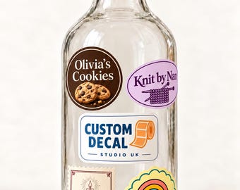 Custom Logo Stickers in Bulk, Personalised Business Labels on Sheets, Matte or Glossy