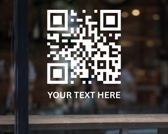Custom QR Code Vinyl Decal for Windows | Scan Me | Business & Social Media Code