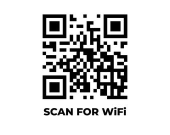 WiFi QR Code Sticker | Scan to Join Internet | Modern Guest Sign for Rentals & Homes