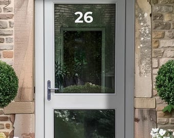 Modern Door Number Sticker – Custom Weatherproof Vinyl Decal