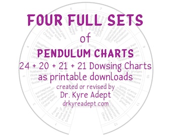 BUNDLE of FOUR Pendulum Chart Sets
