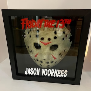 Friday the 13th Display Case Custom Collectible Jason Voorhees Mask Stand Holder Horror Movie Prop Halloween