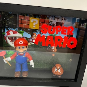 Super Mario Nintendo shadow box display
