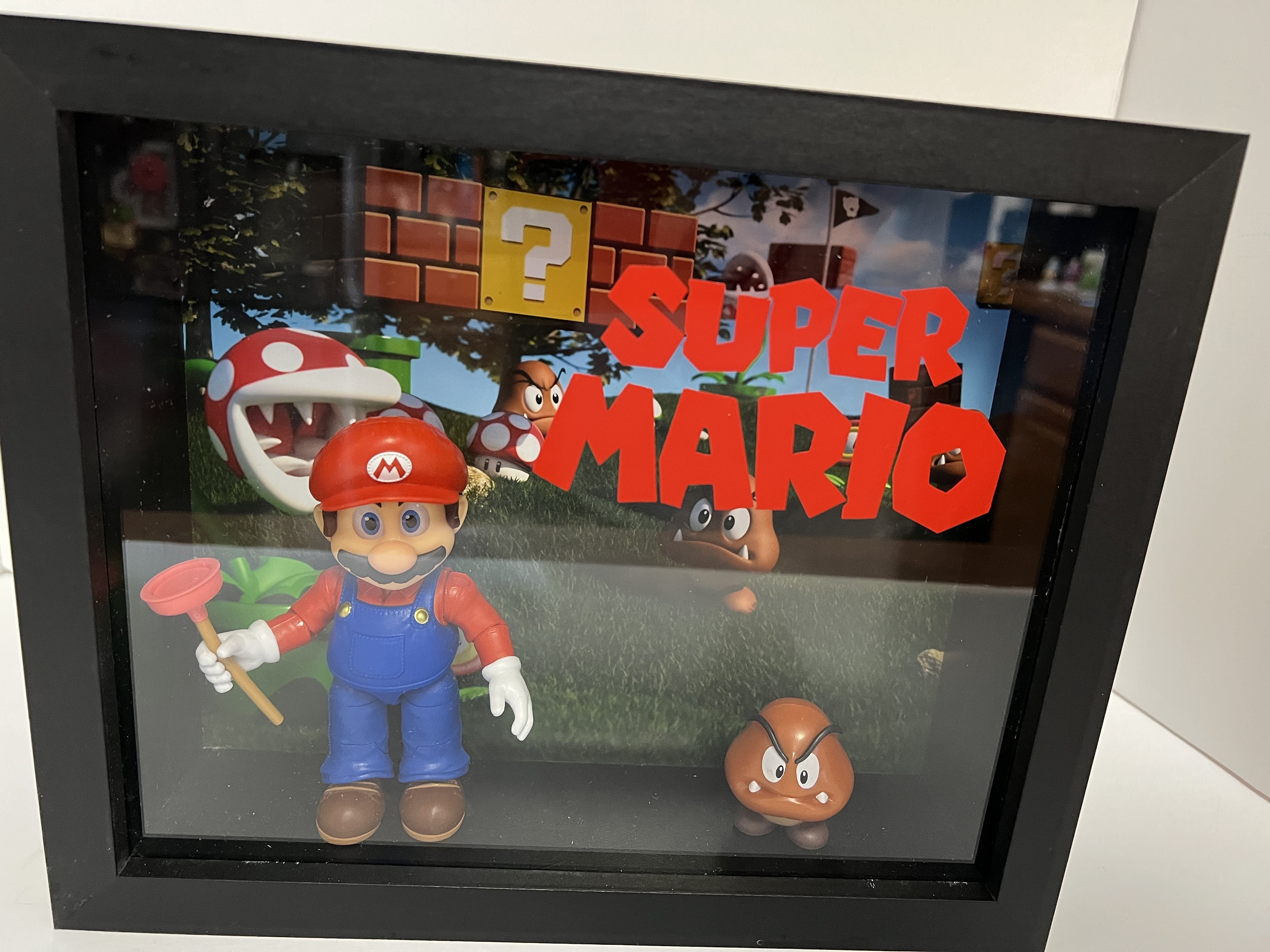 Mario Display Set Super Mario Nintendo Shadow Box Display - Etsy