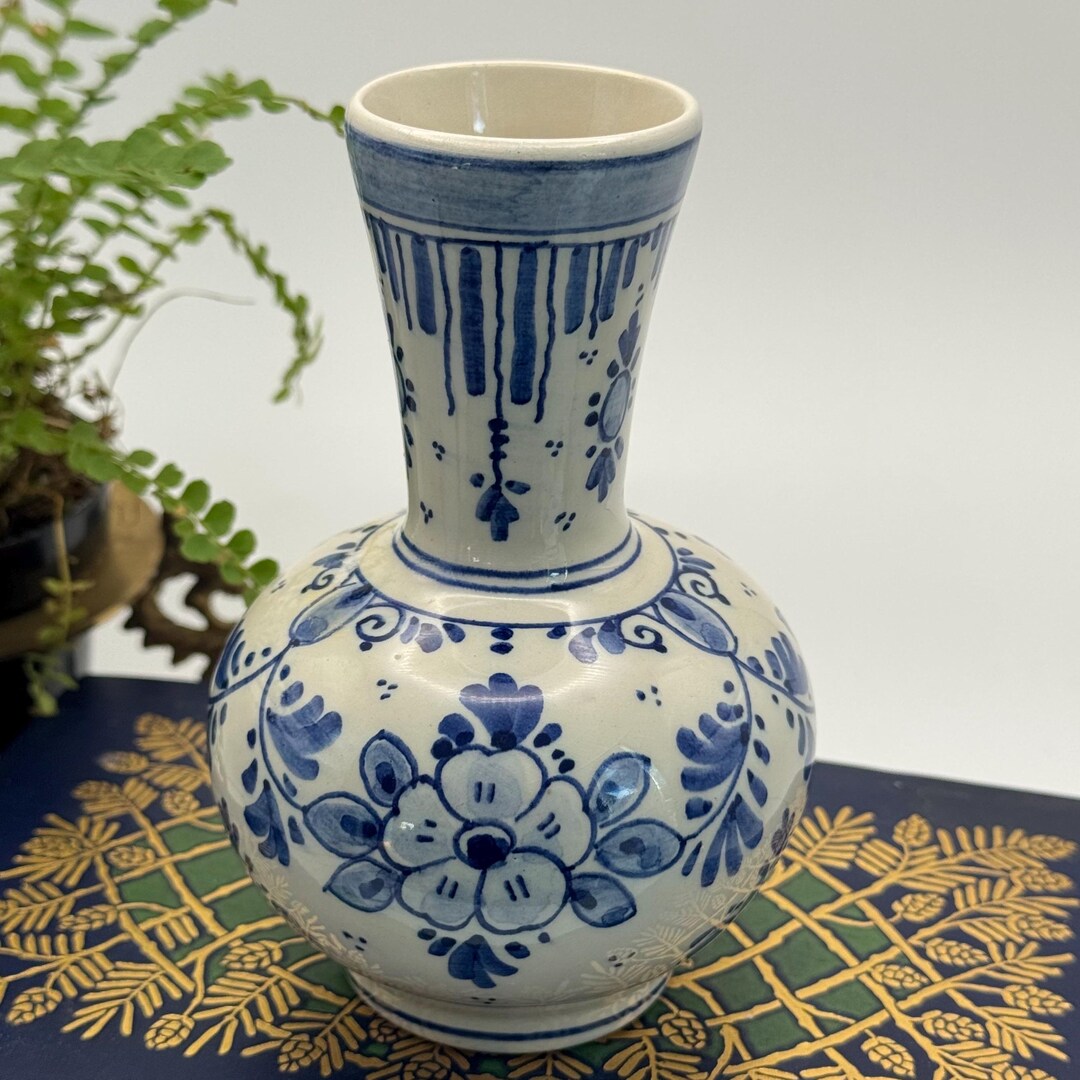 Vintage Delft Blue Bud Vase Holland Hand Painted - Etsy