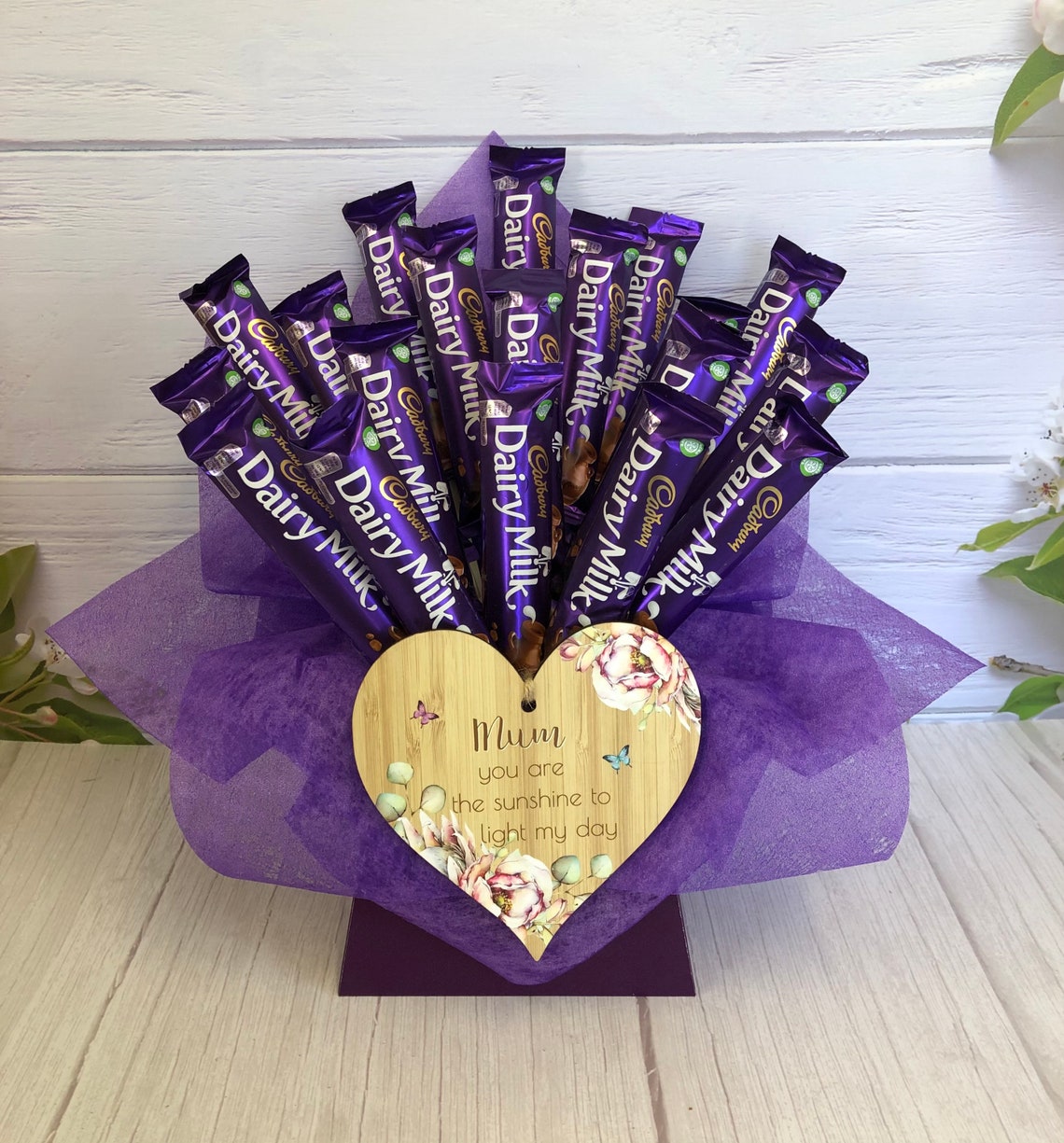 Mum Cadburys Dairy Milk Chocolate Bouquet Thinking of You Etsy