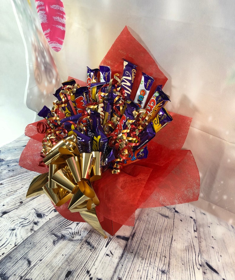 Mixed Cadburys Chocolate Bouquet Birthday Gift Thinking of Etsy
