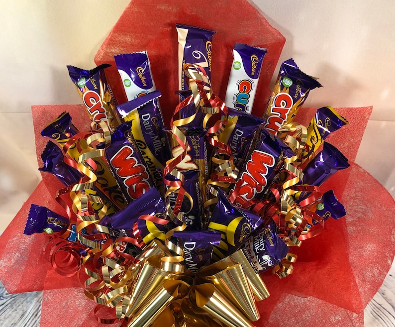 Mixed Cadburys Chocolate Bouquet Birthday Gift Thinking of Etsy