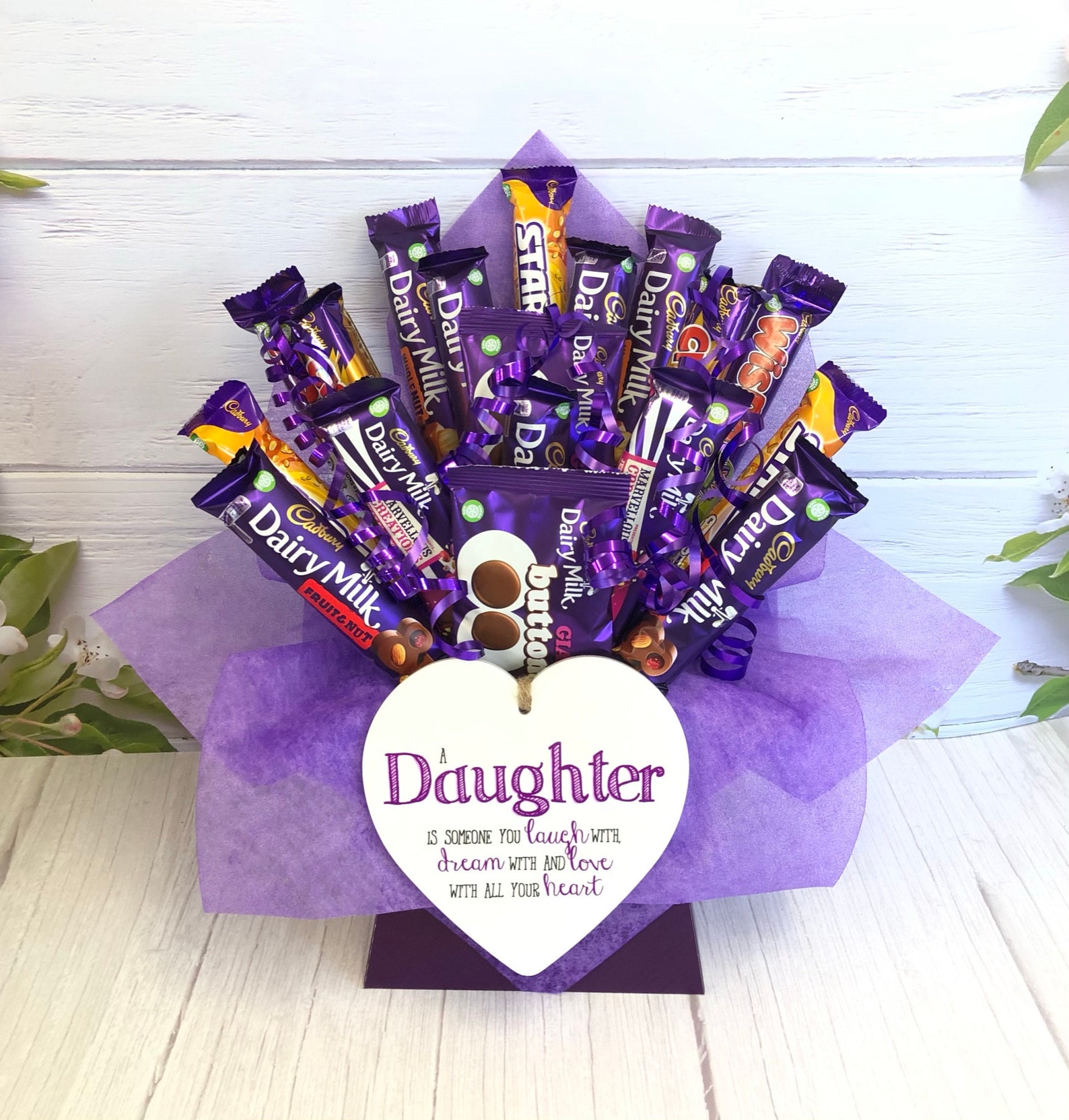 Mixed Cadburys Gift for Daughter Chocolate Bouquet Thinking Etsy