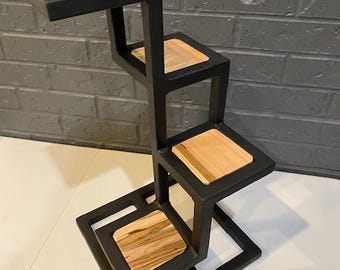 Multi-Tier Ambrosia Maple Display Stand, Modern Home Decor