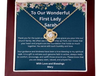 Pastor Wife Gift, Pastors Wife Christmas Gift, Appreciation Gift from Church Member, First Lady Necklace, Ministry Gift, Christian Jewelry