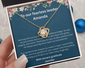 Boss Gift for Women, Gift from Coworker, Boss Lady Gift, Mentor Necklace, Boss Birthday Gift, Christmas Gift for Her, Best Boss Ever