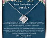 Wedding Planner Necklace, Wedding Coordinator Gift, Day of Coordinator, Event Planner Jewelry, Thank You from Bride, Christmas