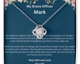 Correctional Officer Necklace, CO Gift, Thin Silver Line Jewelry, Detention Officer, Stay Safe Charm, Protection Gift