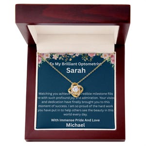 Optometrist Necklace, Optometry Graduation Gift, Eye Doctor Jewelry, Doctor of Optometry Gift, OD Graduation Present, Eye Doctor Gift