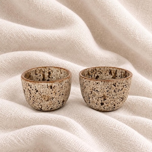 Speckled Ceramic Espresso Cups, Handmade Pottery Coffee Cups, Set of 2, Made to Order