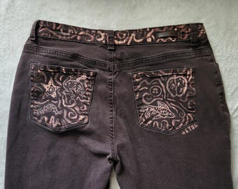 Bleach Doodle Brown Jeans
