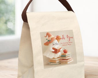 Bolsa de lona para el almuerzo del profesor/a - Regalo de agradecimiento - Bolsa para el trabajo escolar