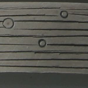 Handmade 60mm Sterling Silver French Barrette - Lines and Circles