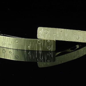 Handmade Sterling Silver French Barrette 80 mm Winter Snow Storm Hammered