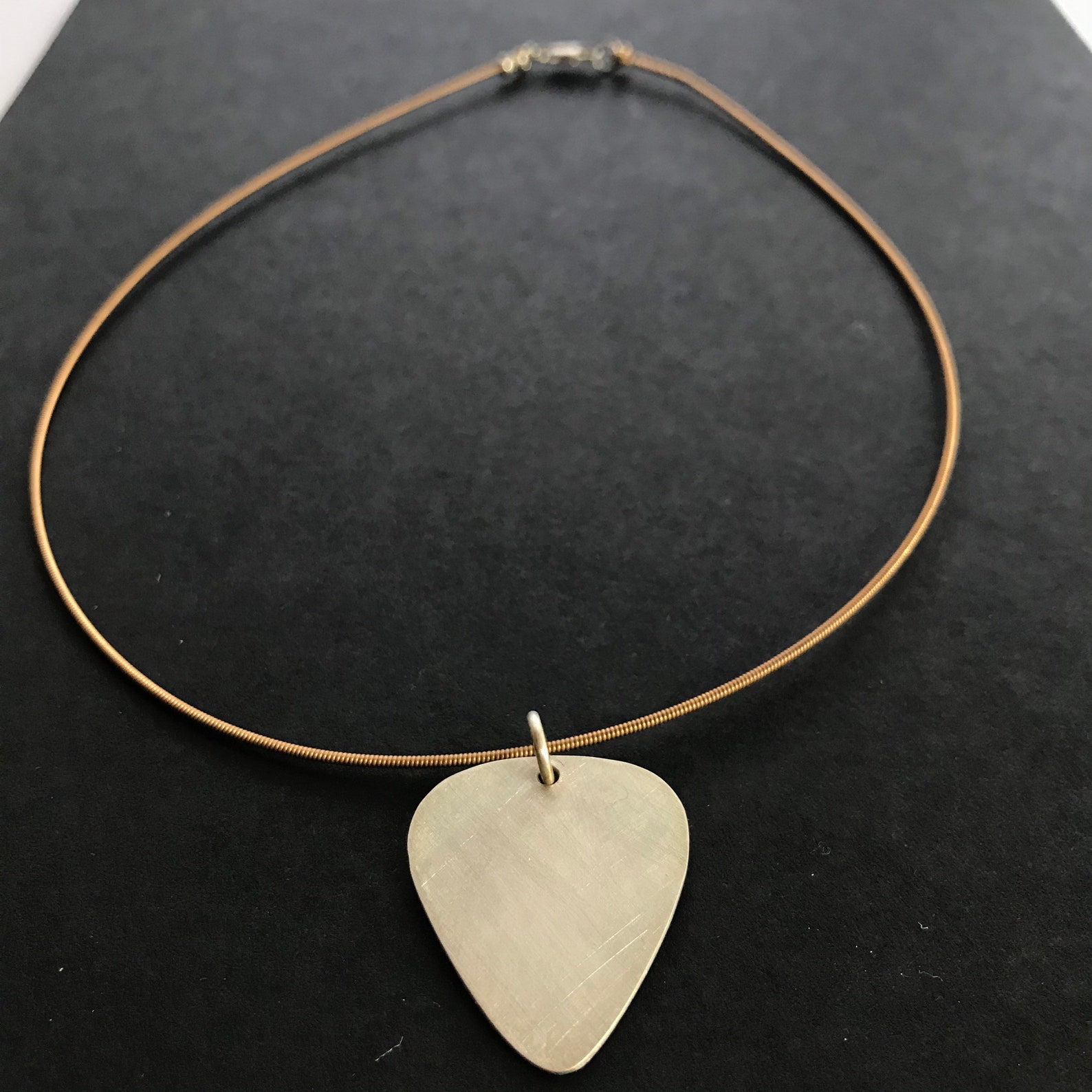Silver guitar pick pendant Clearance