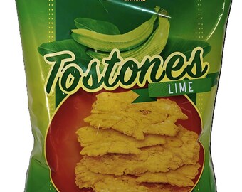 Tostones Bemar Lime – Chips de plátano frito picantes – Bolsa de 3 oz