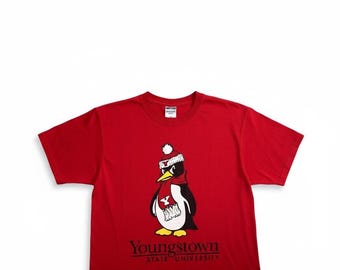 Reworked Youngstown State Crop | "Pete" | Custom Hemmed Graphic Tee | One-of-a-Kind Boutique Fan Gear | Medium