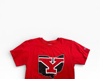 Youngstown State "Block Y" Reworked Crop | Custom Cropped| One-of-a-Kind Boutique Fan Gear | Medium